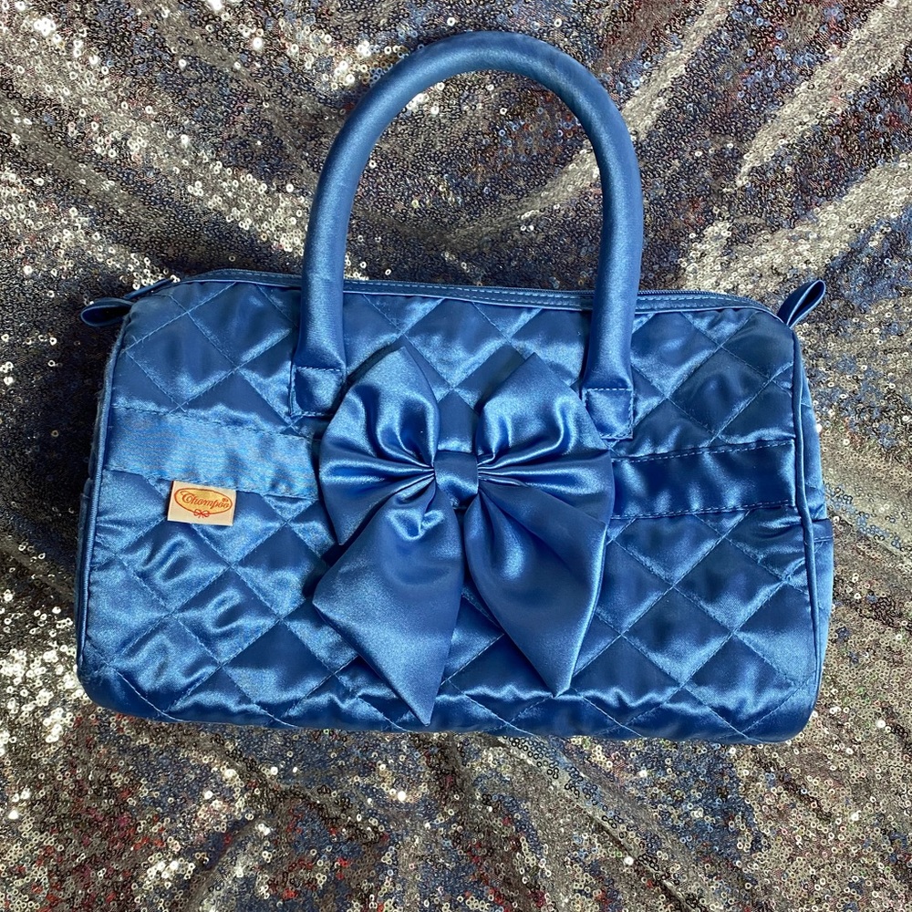 Last chance-Blue quilted purse/lunchbox